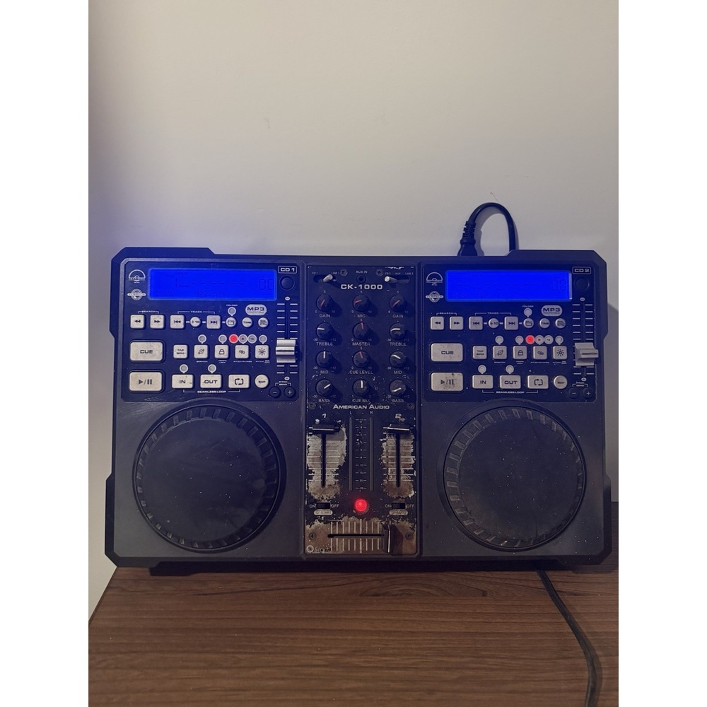 American Audio CK-1000 Dual CD MP3 Mixer AS-IS Trays Sticky